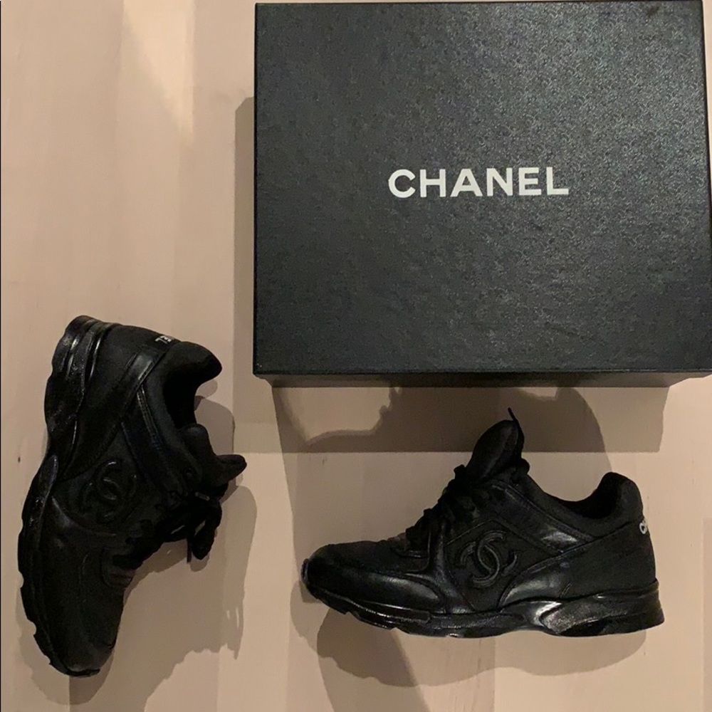 Black Chanel Sneakers
